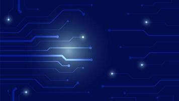 Hi tech digital circuit board. AI pad and electrical lines connected on blue lighting background. futuristic technology concept vector