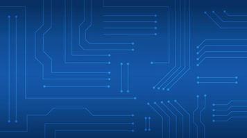 Hi-tech digital circuit board. futuristic AI pad and electrical lines connected on blue lighting background vector