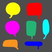 blank speech bubbles set for cartoon talks vector