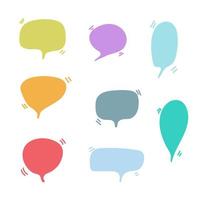 blank speech bubbles set isolated on white background for cartoon talks and doodles decoration vector