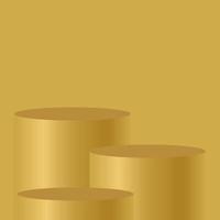 golden podium for luxury product display advertisement vector