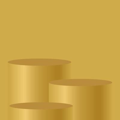 golden podium for luxury product display advertisement
