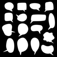 blank speech bubbles set for cartoon talks vector