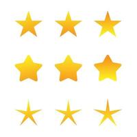 conjunto de forma de estrella aislado sobre fondo blanco para la decoración festiva de diseño gráfico vector