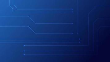 Hi-tech digital circuit board. futuristic AI pad and electrical lines connected on blue lighting background vector