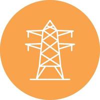 Electric Tower Line Circle Multicolor vector