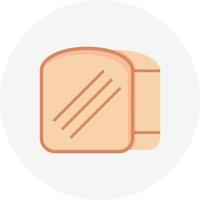 Toast Bread Flat Circle vector