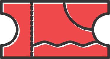 Ticket Filled Retro vector