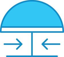 Emergency Button Line Filled Blue vector