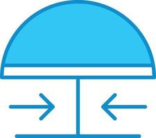 Emergency Button Line Filled Blue vector