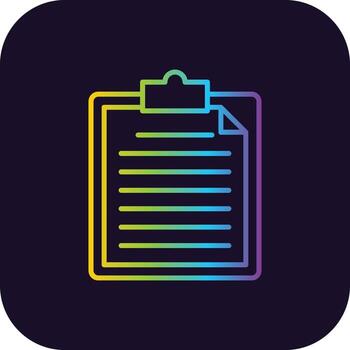 icono de gradiente de documento vector