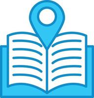 Library Location Line Filled Blue vector