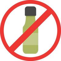 No Alcohol Flat Icon vector