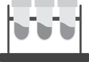 Test Tube Flat Greyscale vector