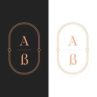 logotipo de letra de lujo. diseño de logotipo de estilo art deco para la marca de la empresa de lujo. diseño de identidad premium. letra ab vector