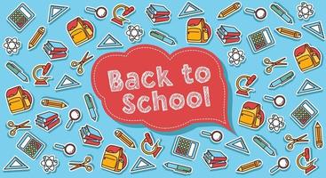 Vector illustration banner background design element of education,Template for school. Draw doodle cartoon style.