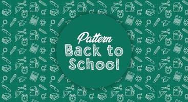 Concept of school background. Seamless pattern with doodles. vector