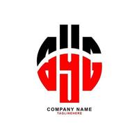 diseño creativo del logotipo de la letra byg con fondo blanco vector