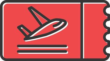 Airplane Ticket Filled Retro vector