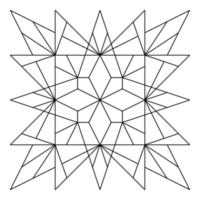 outline geometric mandala element vector
