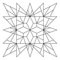 outline geometric mandala element vector