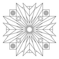 contorno elemento mandala geométrico vector