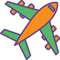 Aeroplane Line Filled Two Color vector