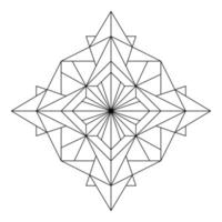 outline geometric mandala element vector