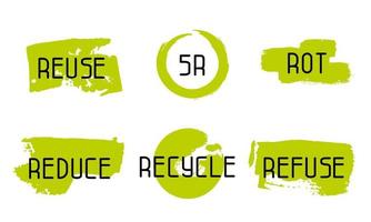 Ecological recycling symbols. environmental triangle symbol on three strokes background vector