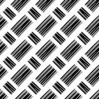 Abstract brush stroke basket weave checked motif. Vector seamless pattern.