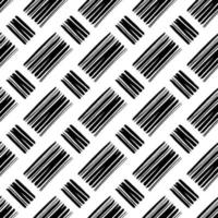 Abstract brush stroke basket weave checked motif. Vector seamless pattern.