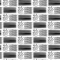 Semless hand drawn pattern with different spots. Abstract strokes texture for fabric, paper, textile, apparel. Vector illustration