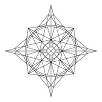 outline geometric mandala element vector