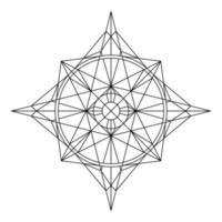 outline geometric mandala element vector