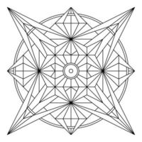 outline geometric mandala element vector