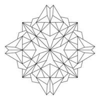 outline geometric mandala element vector