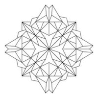 outline geometric mandala element vector