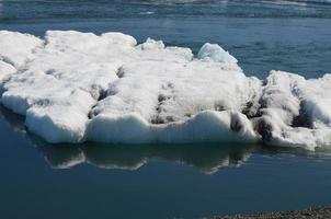 Cool view of a chunk of glacier in Iceland photo