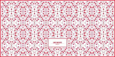 crowd and random pattern of red lines and dots vector