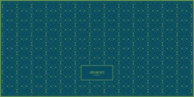 lines and dots pattern with dark green background vector