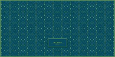 lines and dots pattern with dark green background vector