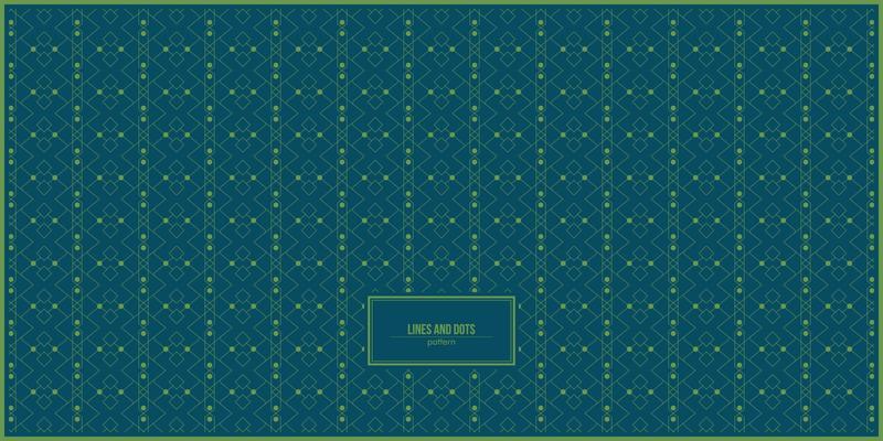lines and dots pattern with dark green background