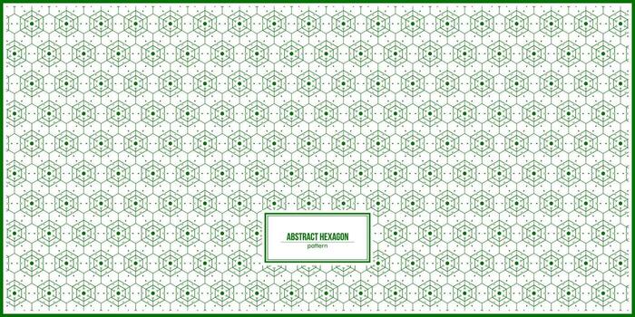 abstract pattern of green hexagonal lines vector