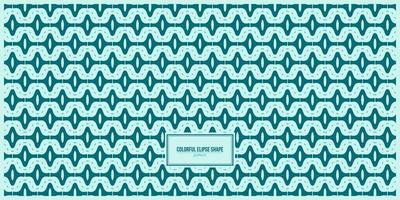 colorful pattern of ellipse and waving lines vector