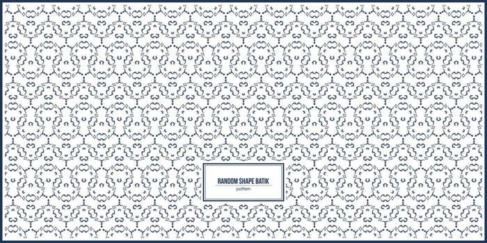 patrón de batik de forma aleatoria con color oscuro vector