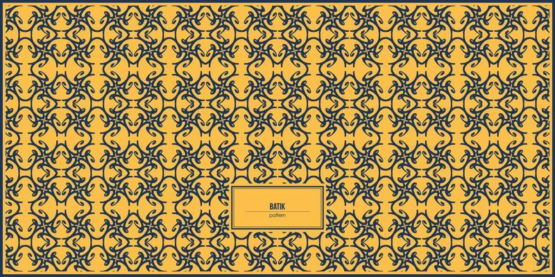 cultural batik pattern with yellow backgroun