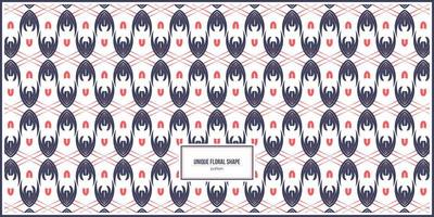 unique design of floral shape pattern vector
