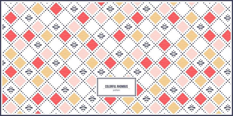 colorful rhombus pattern with multiple lines of dots