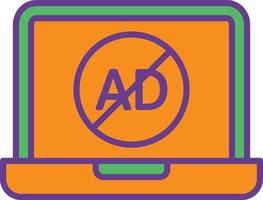 AD Block Flat Circle vector