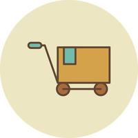 carrito de compras lleno retro vector